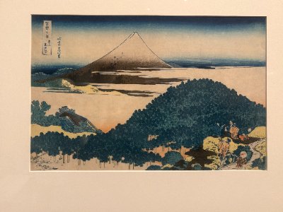 The Cushion Pine at Aoyama (Aoyama enza no matsu), from the series Thirty-six Views of Mount Fuji (Fugaku sanjūrokkei)
