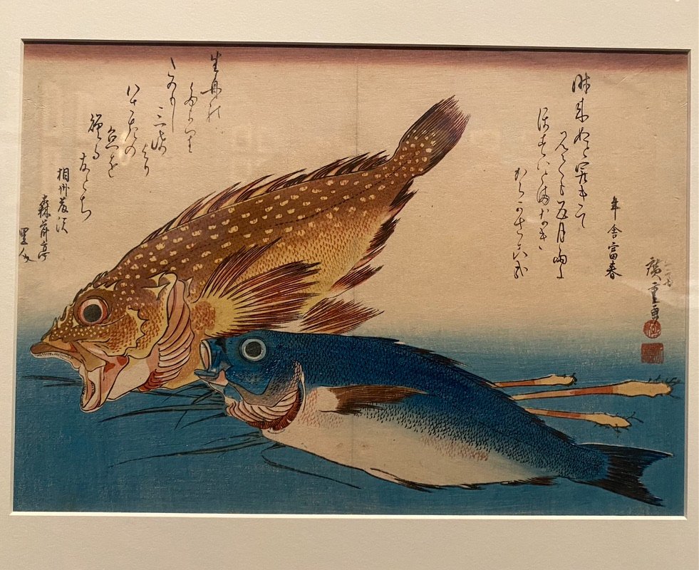 Scorpionfish (Kasago) and Sea Bream (Tai) from the series Uozukushi (Every Variety of Fish)