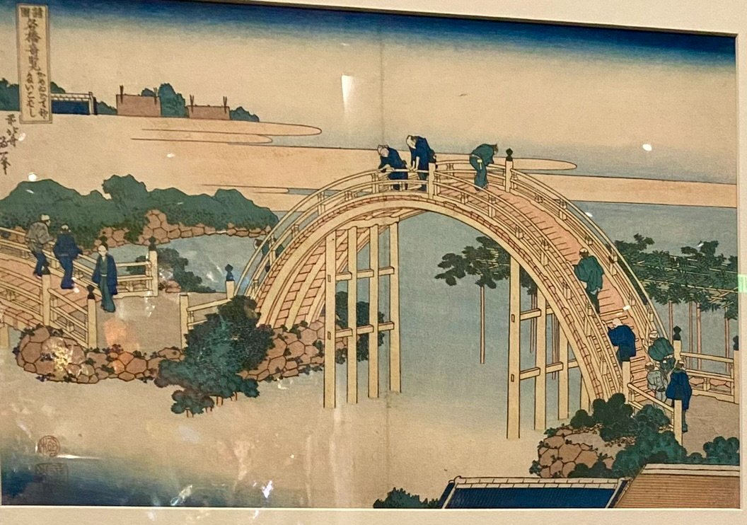 The Drum Bridge at Kameido Tenjin Shrine (Kameido Tenjin taikobashi)