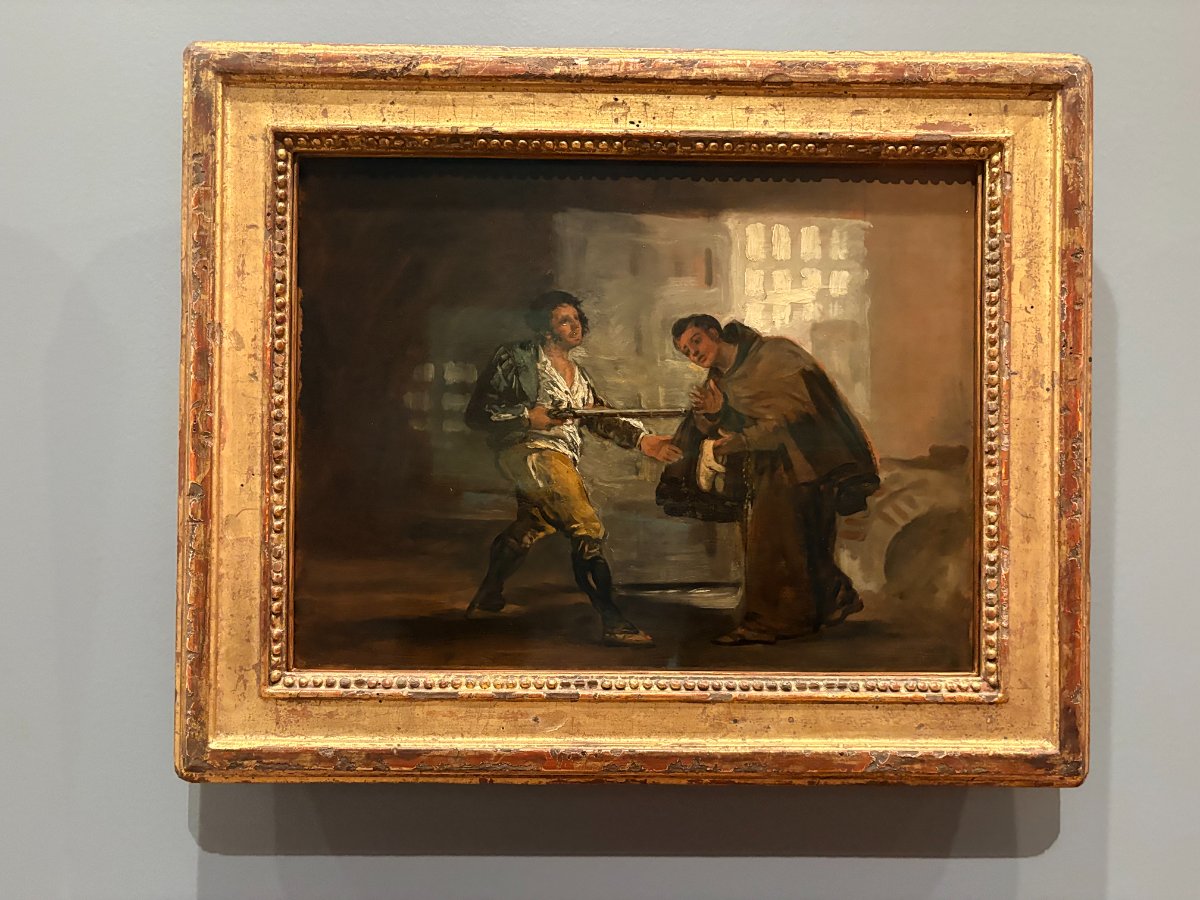 Friar Pedro Offers Shoes to El Maragato and Prepares to Push Aside His Gun