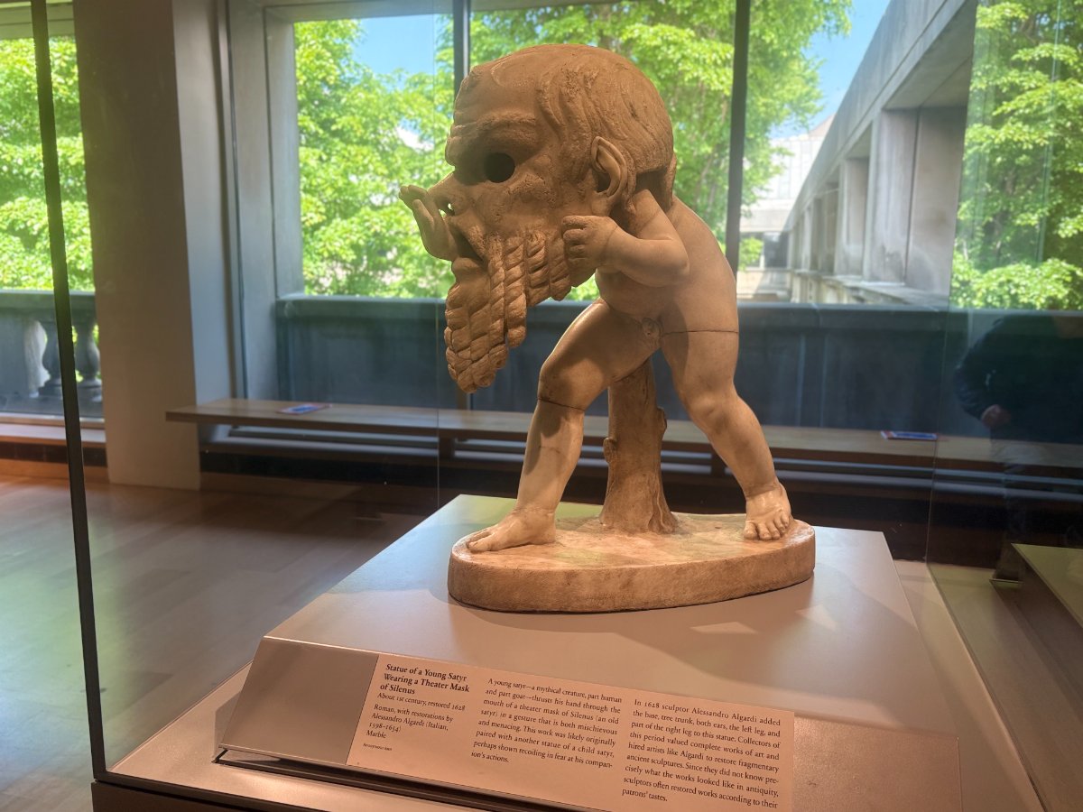 Statue of a Young Satyr Wearing a Theater Mask of Silenus